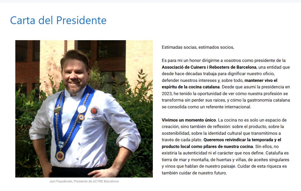 Carta del presidente