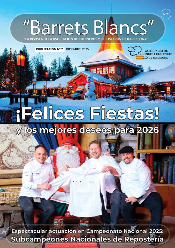 Revista gastronómica "Barrets Blancs" Nª 2 de la Asociación de Cocineros y Reposteros de Barcelona
