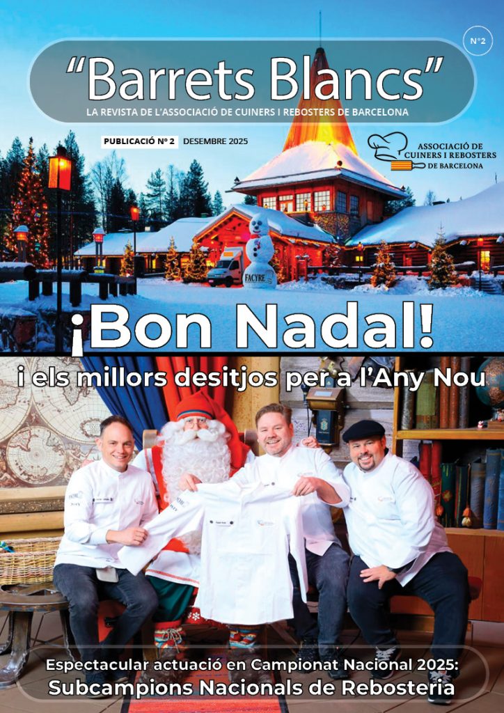 Revista gastronómica "Barrets Blancs" Nª 2 de la Asociación de Cocineros y Reposteros de Barcelona CATALÄ