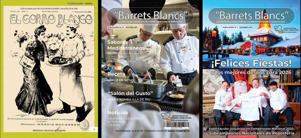 Revista gastronómica "Barrets Blancs" de la Asociación de Cocineros y Reposteros de Barcelona