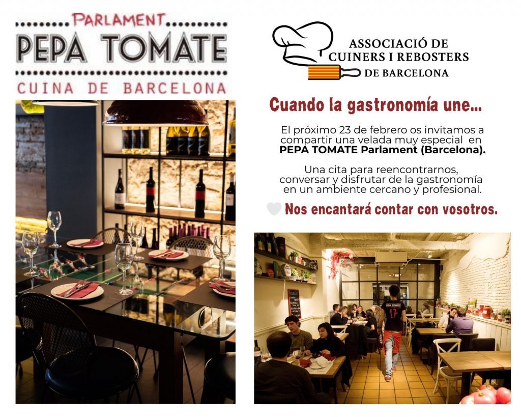PEPA TOMATE (Parlament) El próximo 23 de febrero os invitamos a compartir una velada muy especial en PEPA TOMATE Parlament (Barcelona).