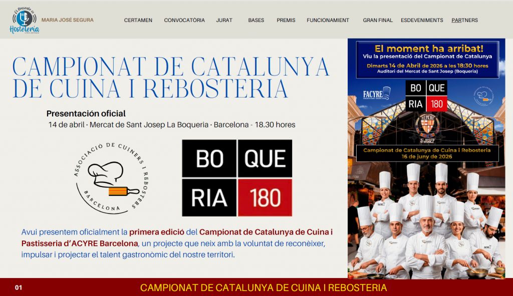 Presentació del Campionat de Cuina i Rebosteria LA BOQUIERIA