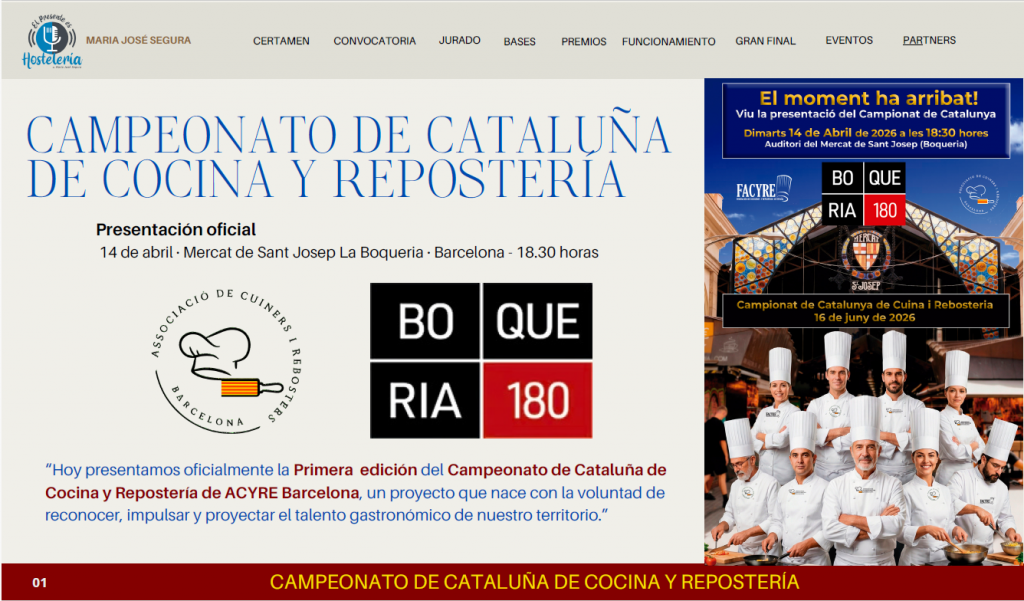 Presentación en Mercat Boqueria del "Campionat de Catalunya de Cuina i Rebosteria" 14/3/26